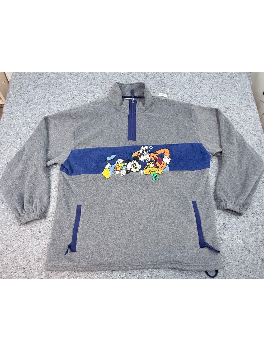Vintage The Disney Store Gray Fleece Pullover Sweatshirt